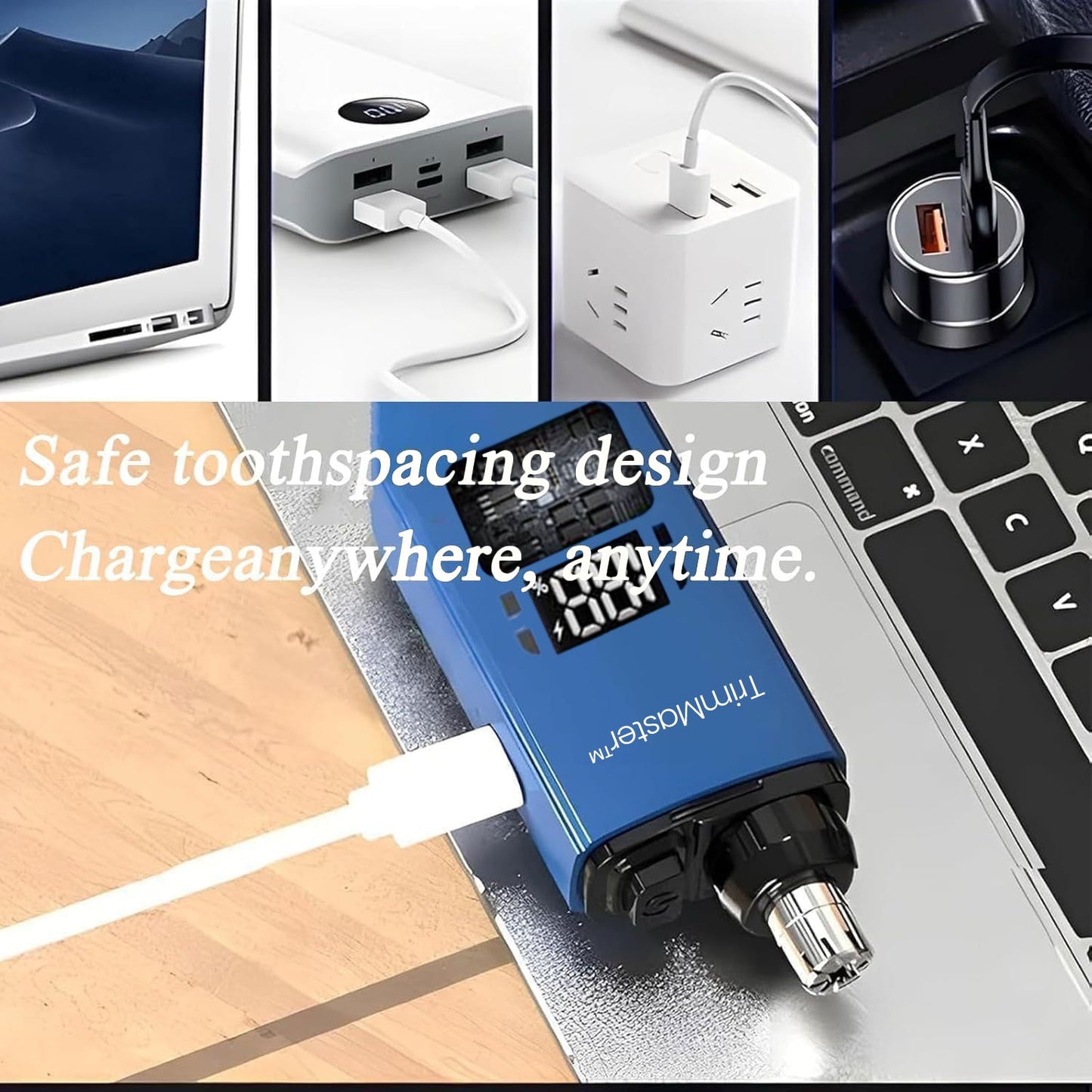 EasyTrim - Compact Ear & Nose Hair Trimmer with USB Cable | For Men & Women