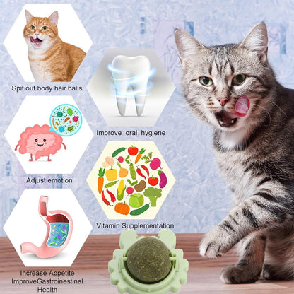 Rotating Catnip Licking Ball - Cat Toy