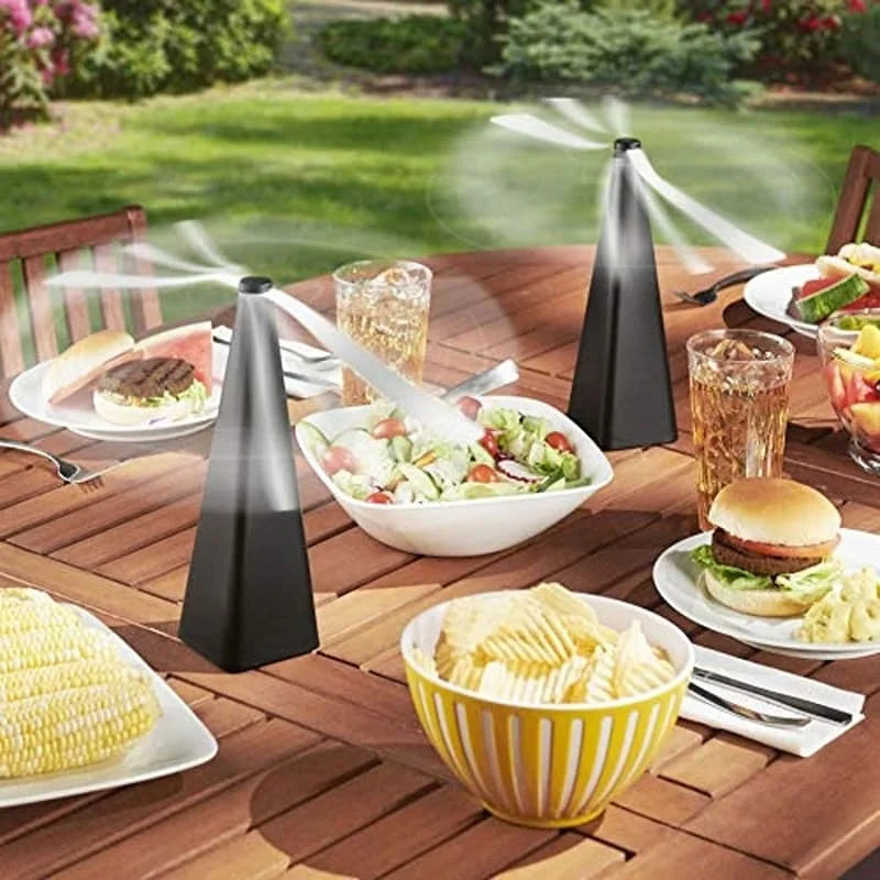 Automatic Portable Food-Safe Fly Repellent Fan