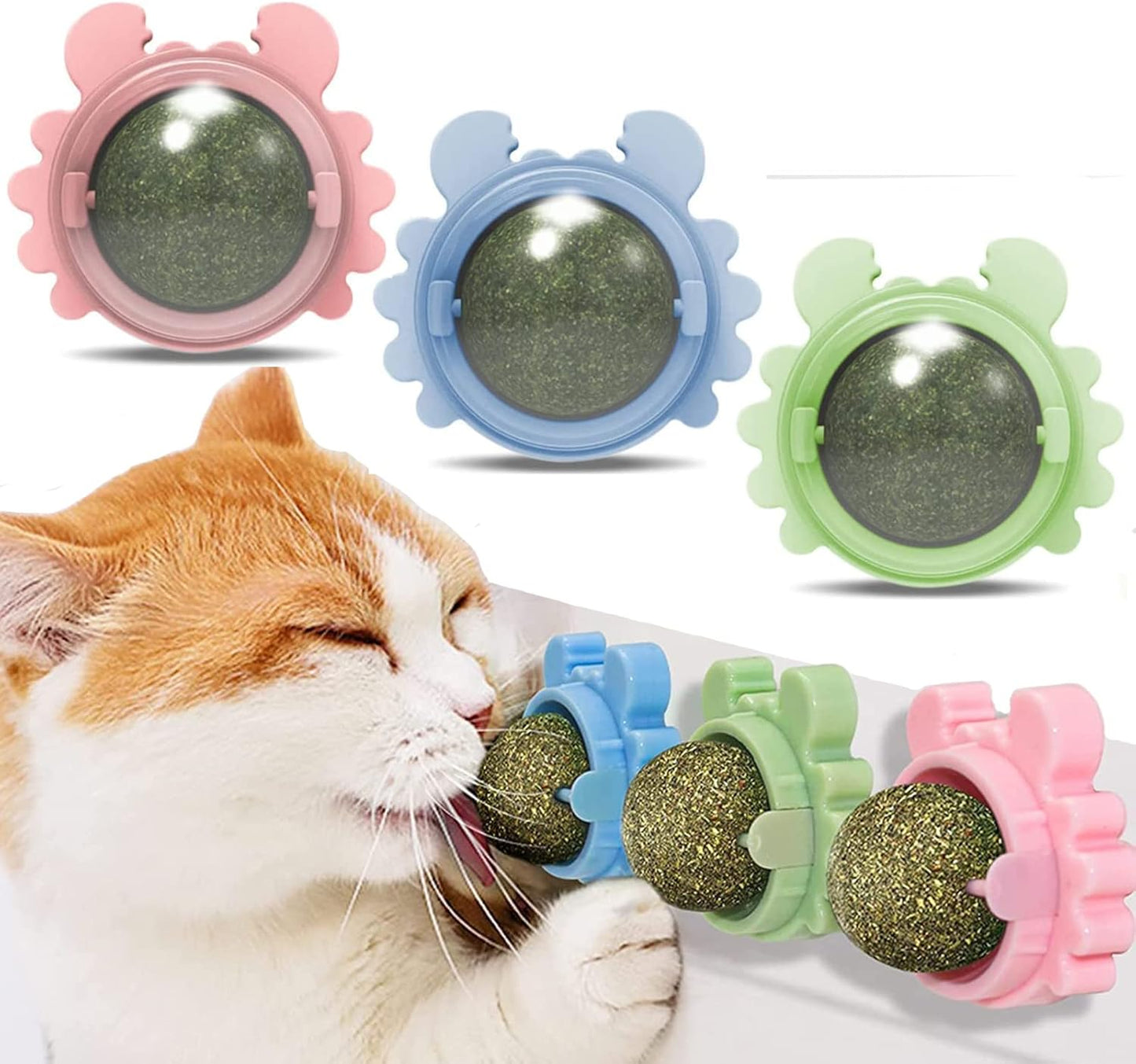 Rotating Catnip Licking Ball - Cat Toy