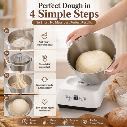 Stainless Steel Electric Dough Maker- 5L