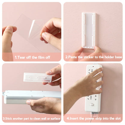 Self Adhesive Power Strip Socket Holder