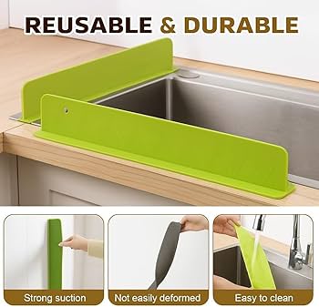 Anti-Splash Sink Guard for Kitchen Countertop