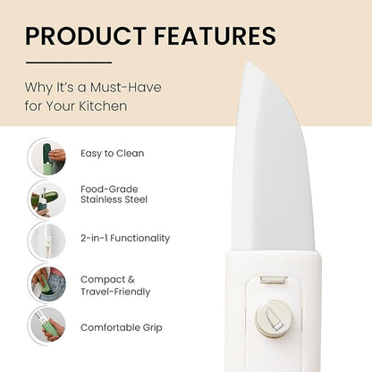 2-in-1 Fruit-Vegetable Knife & Peeler