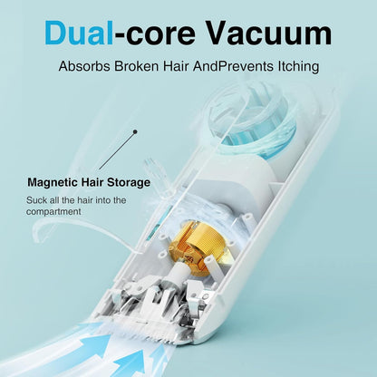 Baby Hair Trimmer with Built-in Vacuum – Quiet, Safe & Mess-Free Haircut