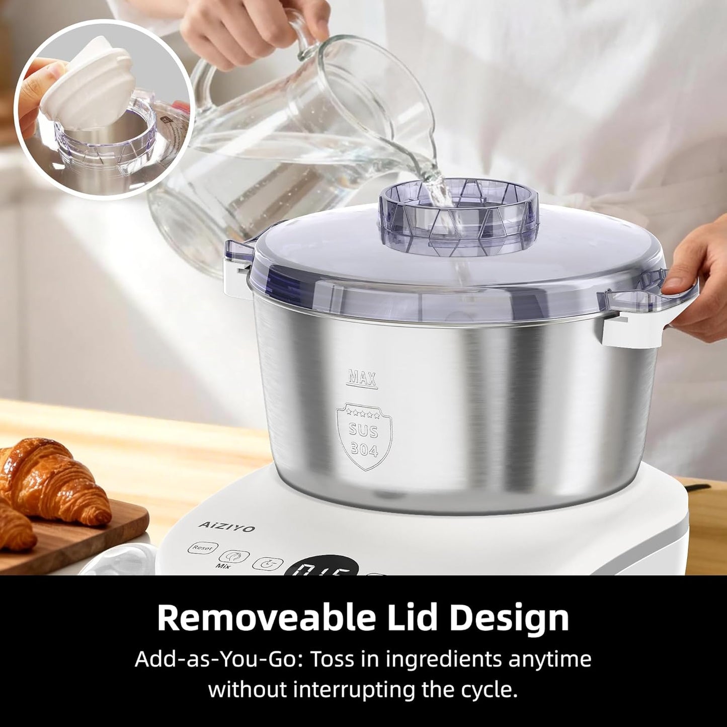 Stainless Steel Electric Dough Maker- 5L