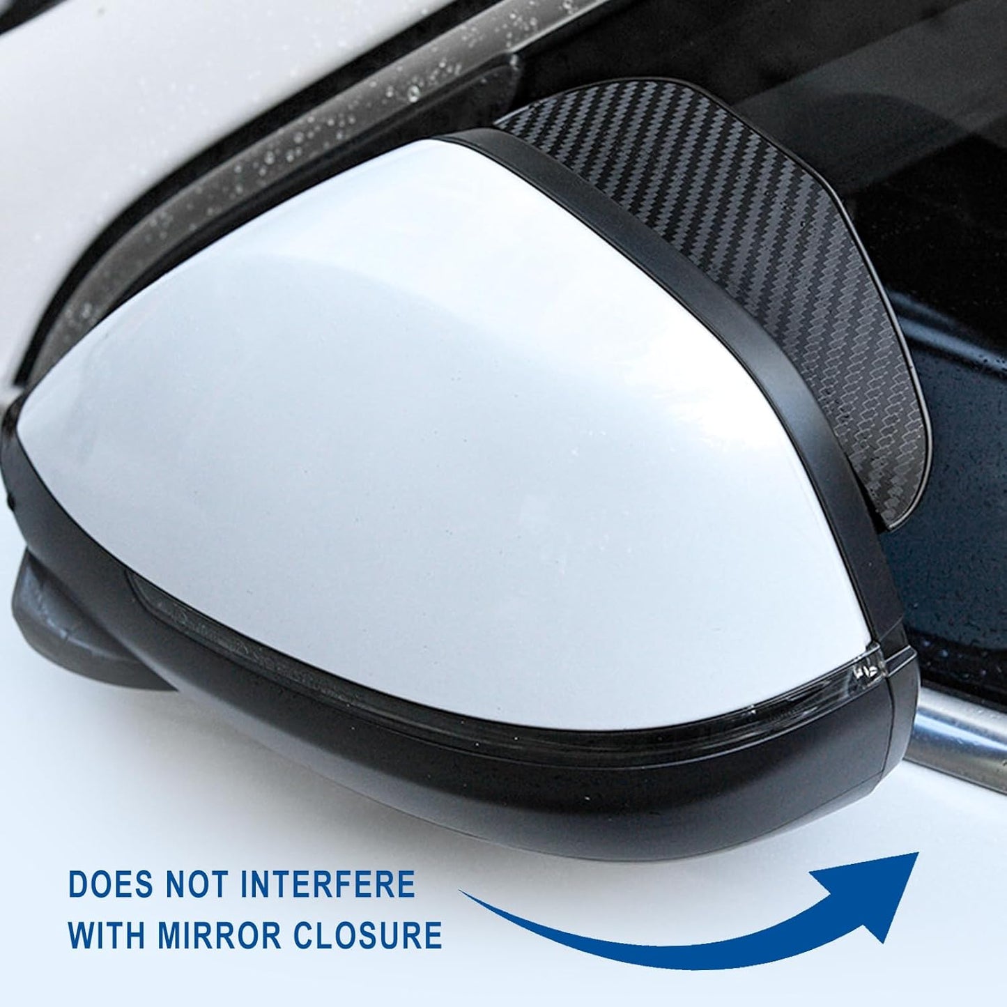 Carbon Fiber Rearview Mirror Rain Cover