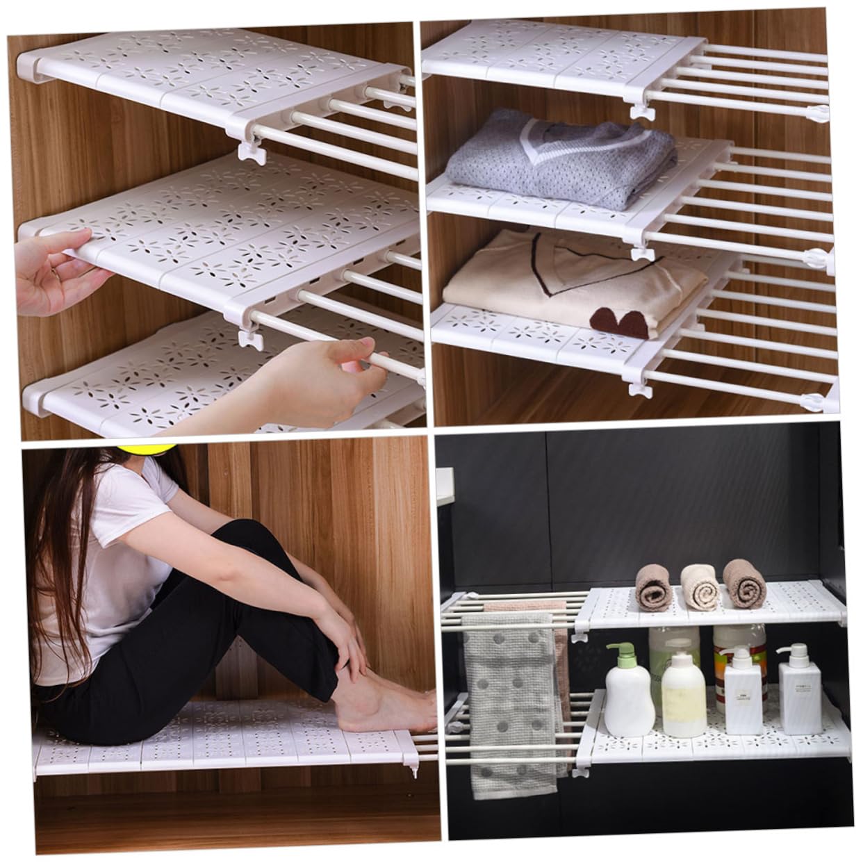 Extendable Wardrobe Shelf Organizer