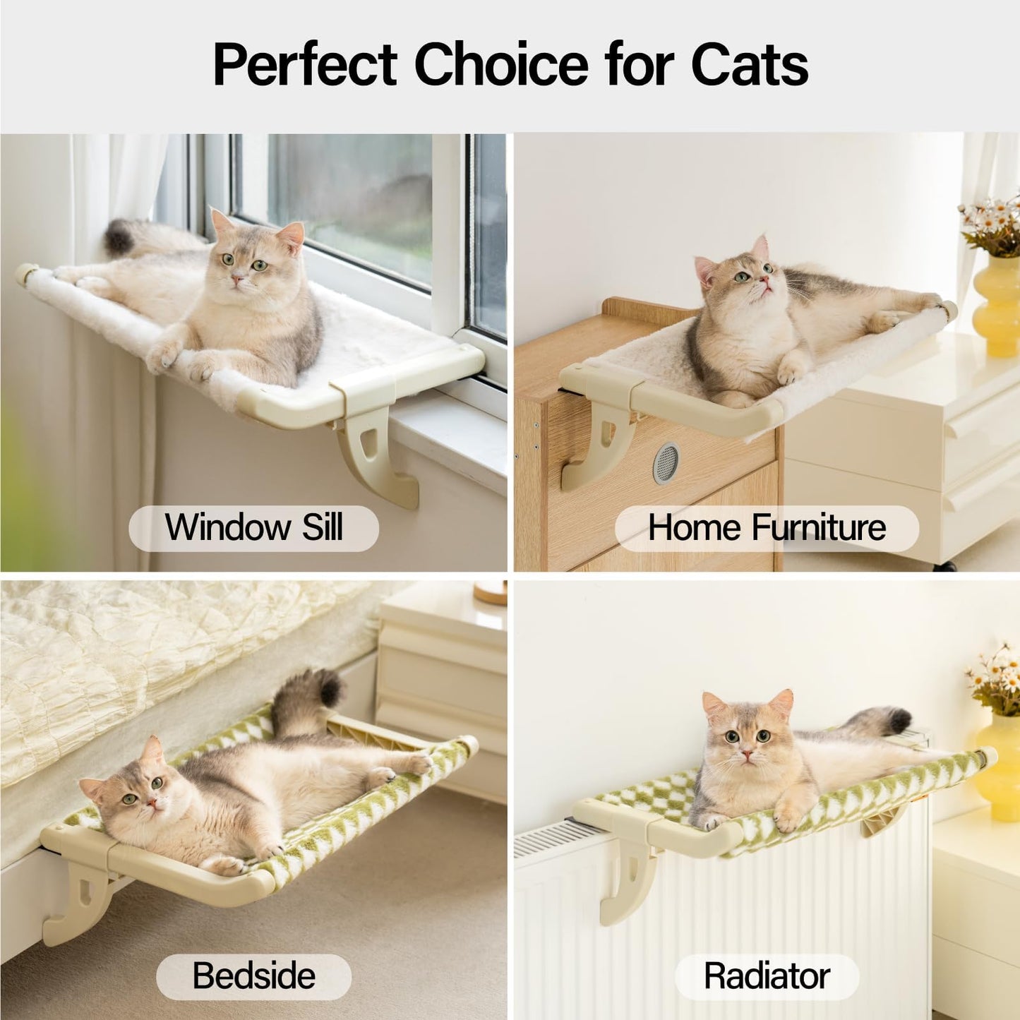 Foldable Cat Window Padded Perch