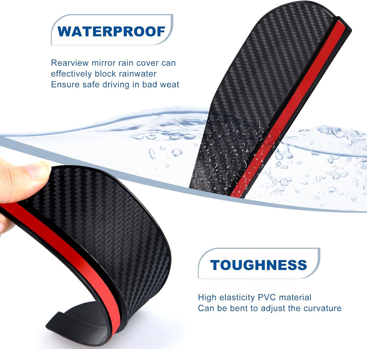 Carbon Fiber Rearview Mirror Rain Cover