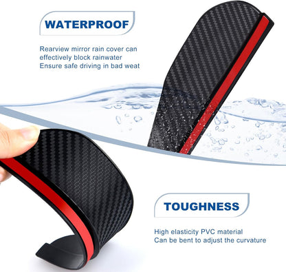 Carbon Fiber Rearview Mirror Rain Cover