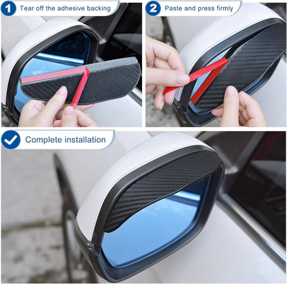 Carbon Fiber Rearview Mirror Rain Cover