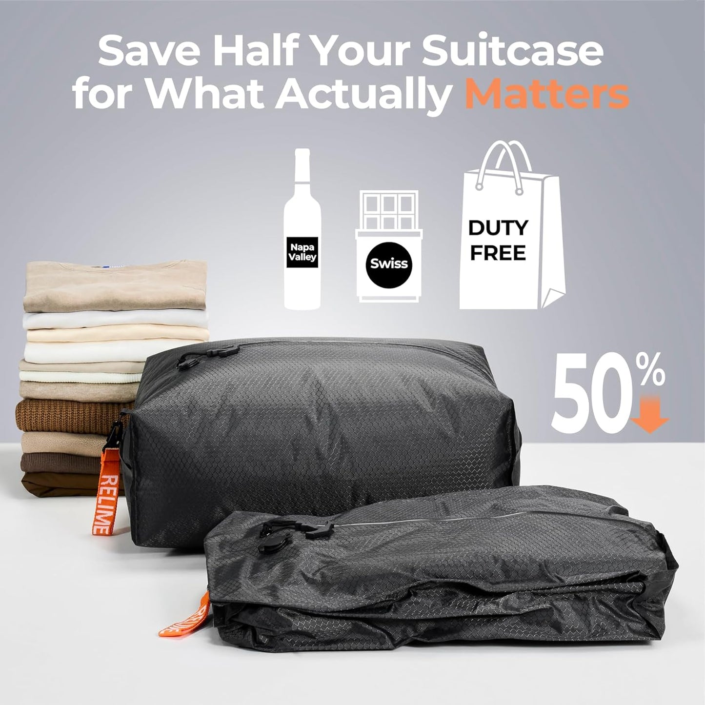 Vacuum Seal Travel Duffle Bag With Pump