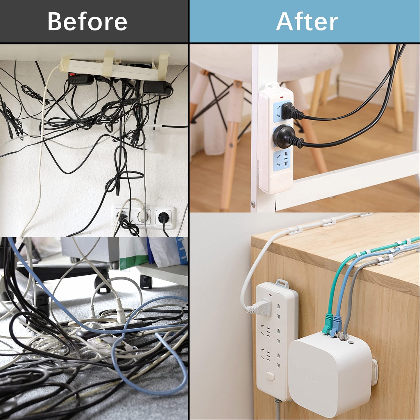 Self Adhesive Power Strip Socket Holder