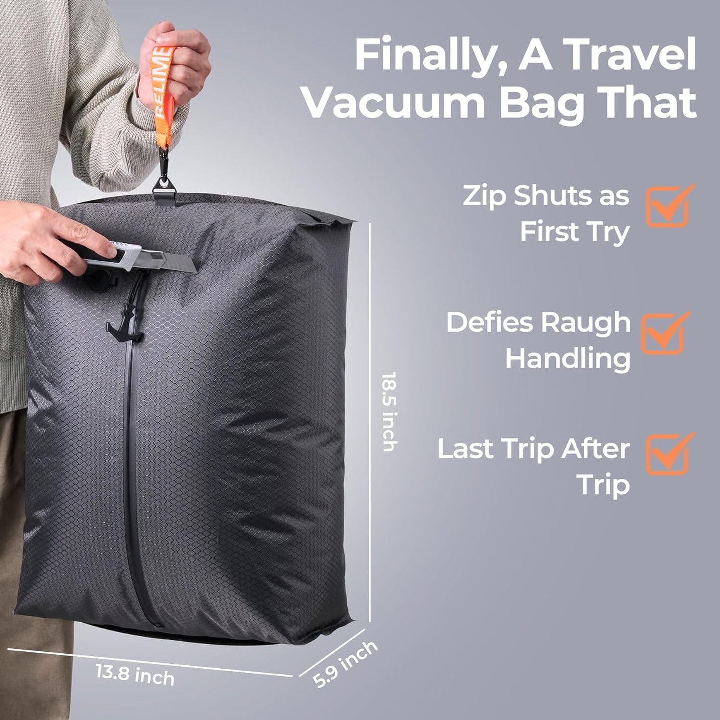 Vacuum Seal Travel Duffle Bag With Pump