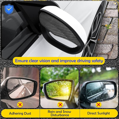 Carbon Fiber Rearview Mirror Rain Cover