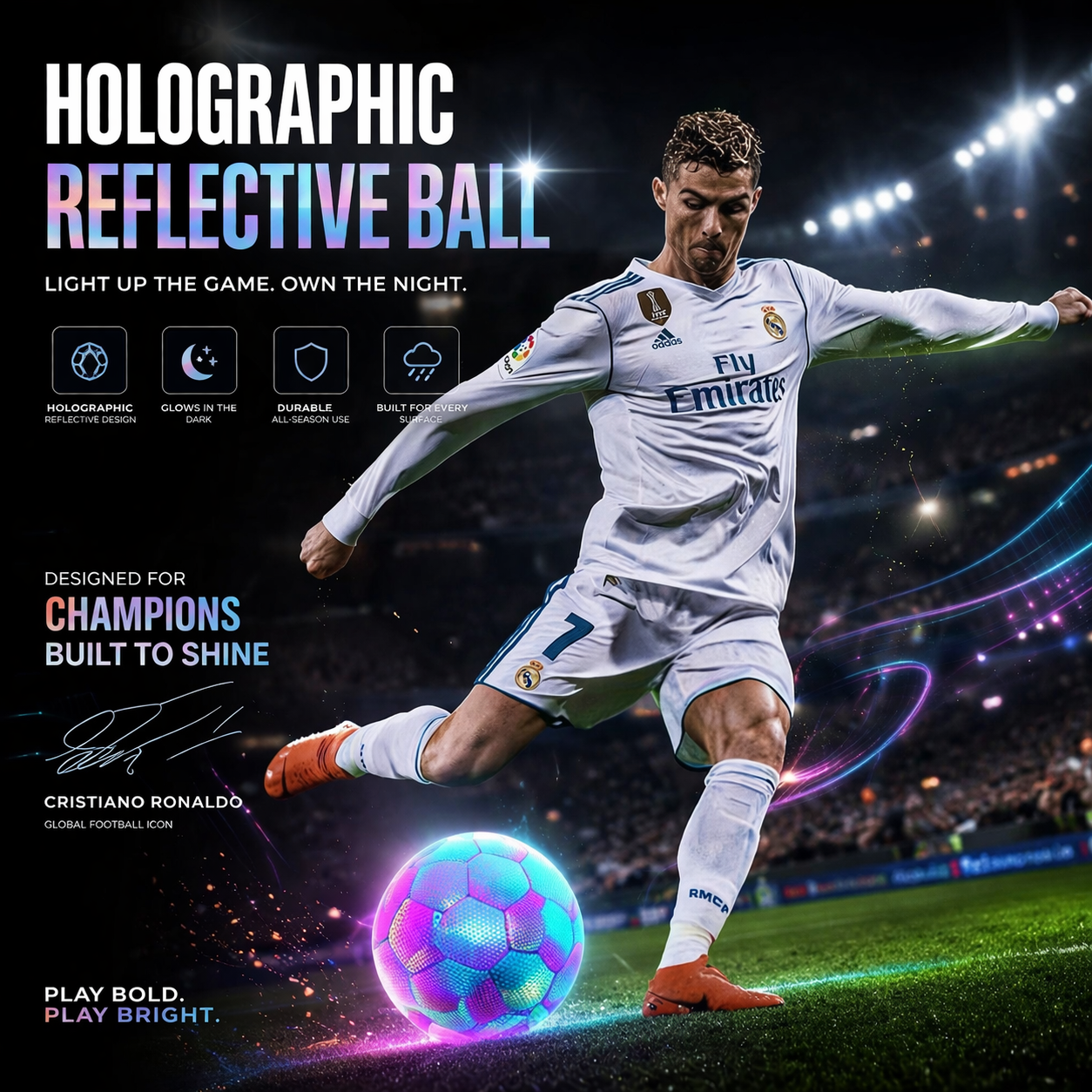 Holographic Reflective Soccer Ball