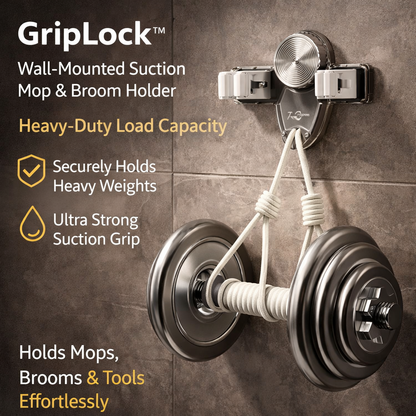 Drill-Free Wall-Mount Mop & Broom Holder
