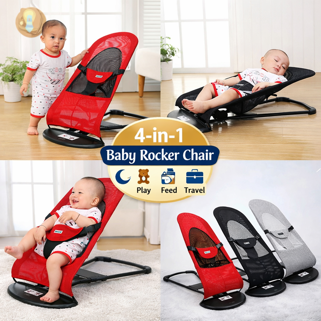 4-in-1 Baby Rocking Chair with Safety Belt