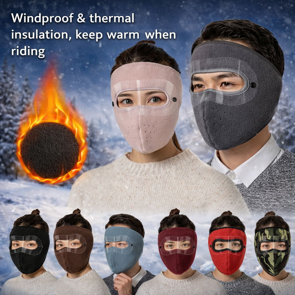 Thermal Face Mask with Anti-Fog Shield