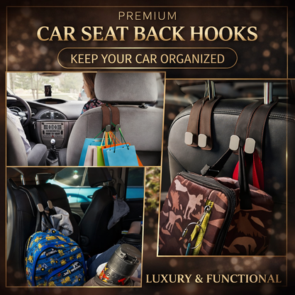 Suede Metal Car Headrest Hook