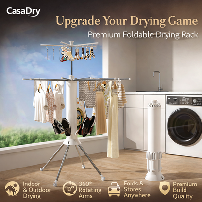 4-Layer Foldable 360° Rotating Laundry Drying Rack