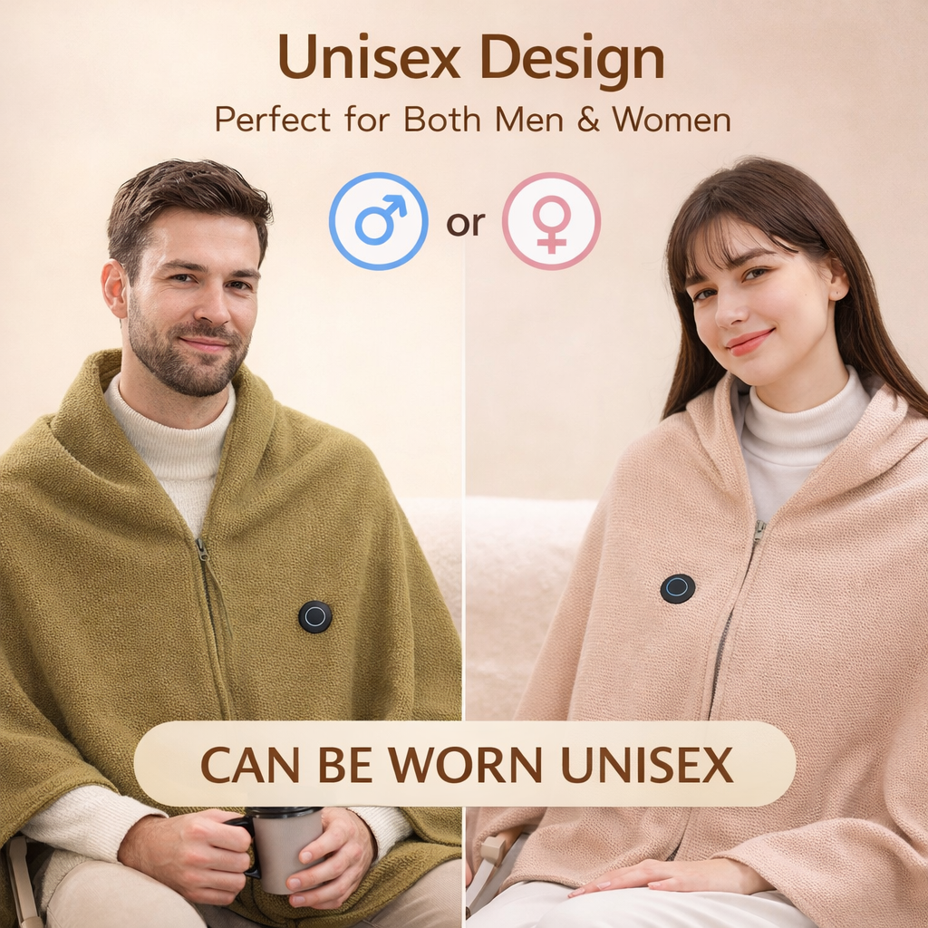 Portable Electric Heated Shawl Wrap - Unisex