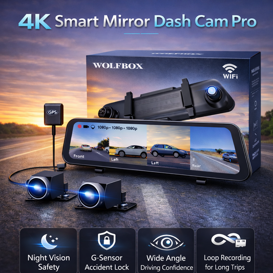 4K Smart Mirror Dash Cam Pro