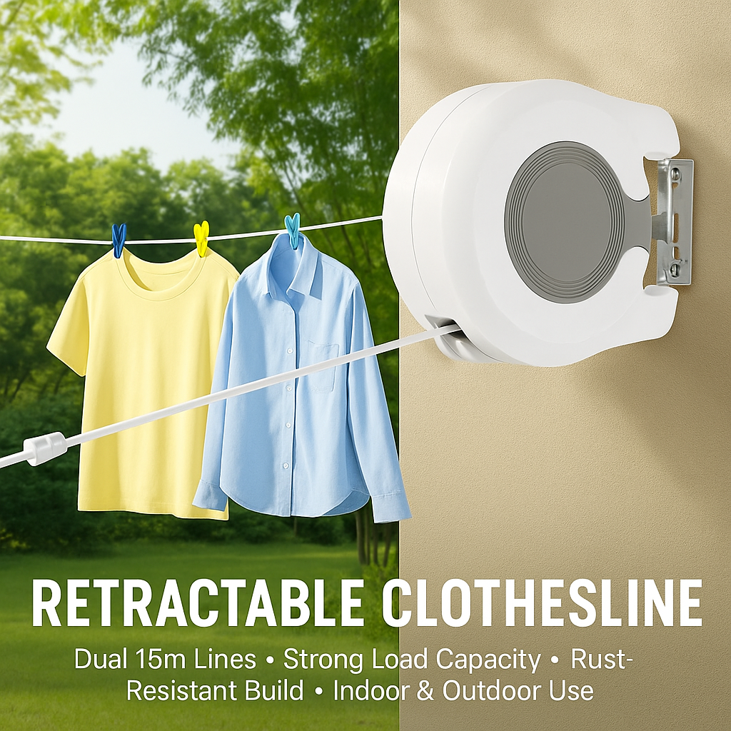 DryFlex™ | Wall-Mount Clothes Drying Line