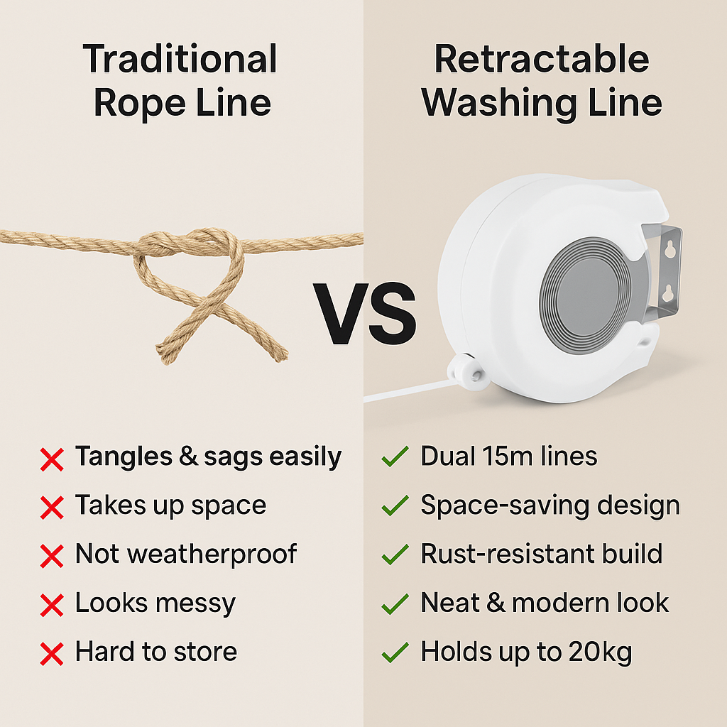 DryFlex™ | Wall-Mount Clothes Drying Line