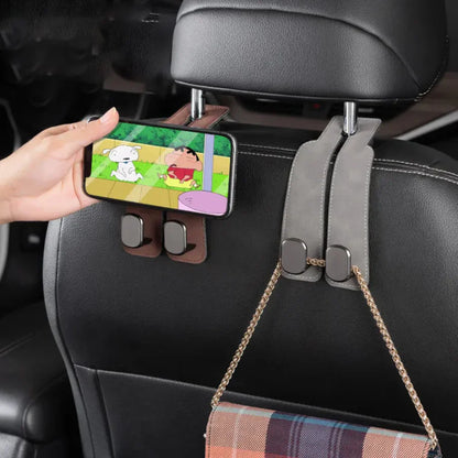 Suede Metal Car Headrest Hook