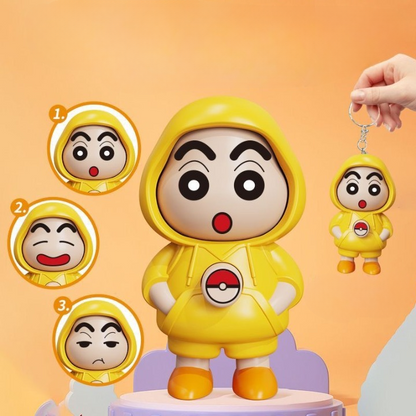 Shin-chan Face Rotating Keychain