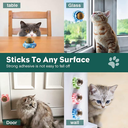 Rotating Catnip Licking Ball - Cat Toy