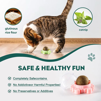 Rotating Catnip Licking Ball - Cat Toy