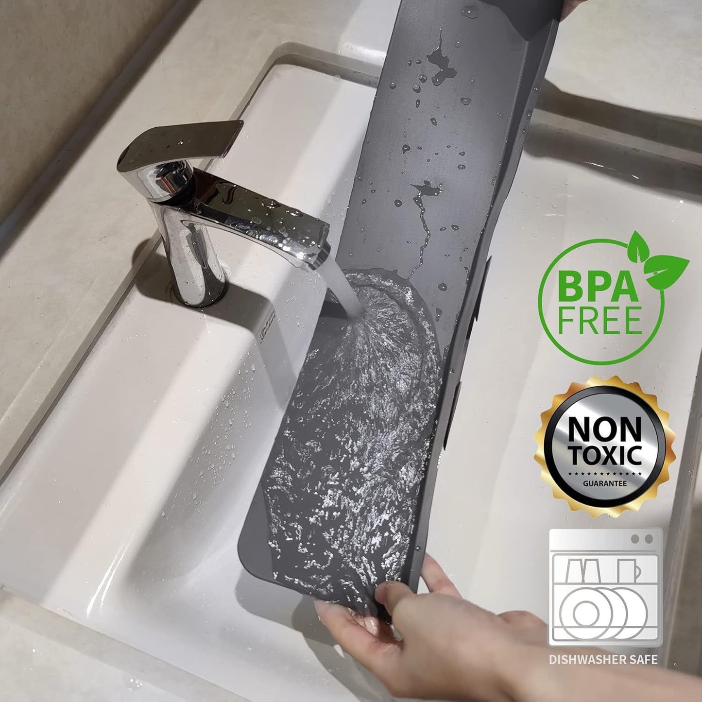 Anti-Splash Sink Guard for Kitchen Countertop