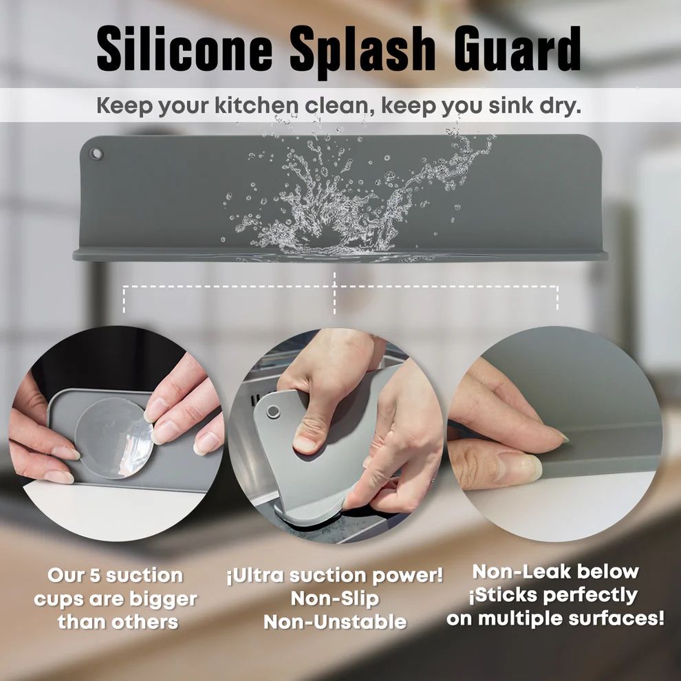 Anti-Splash Sink Guard for Kitchen Countertop