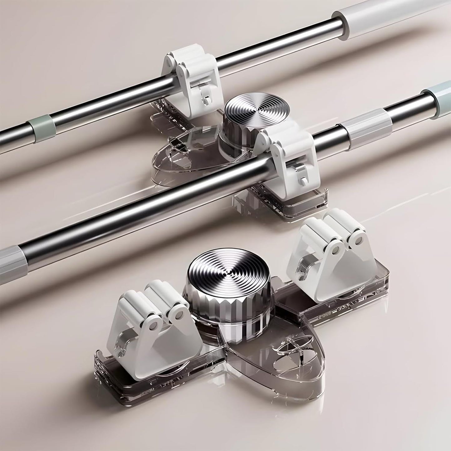 Drill-Free Wall-Mount Mop & Broom Holder