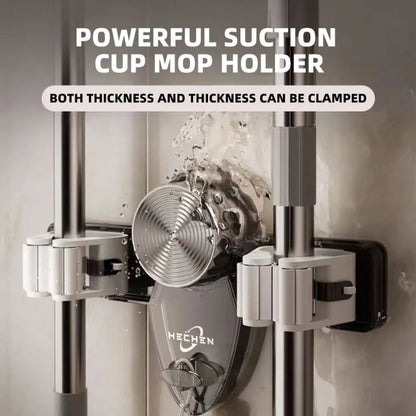 Drill-Free Wall-Mount Mop & Broom Holder