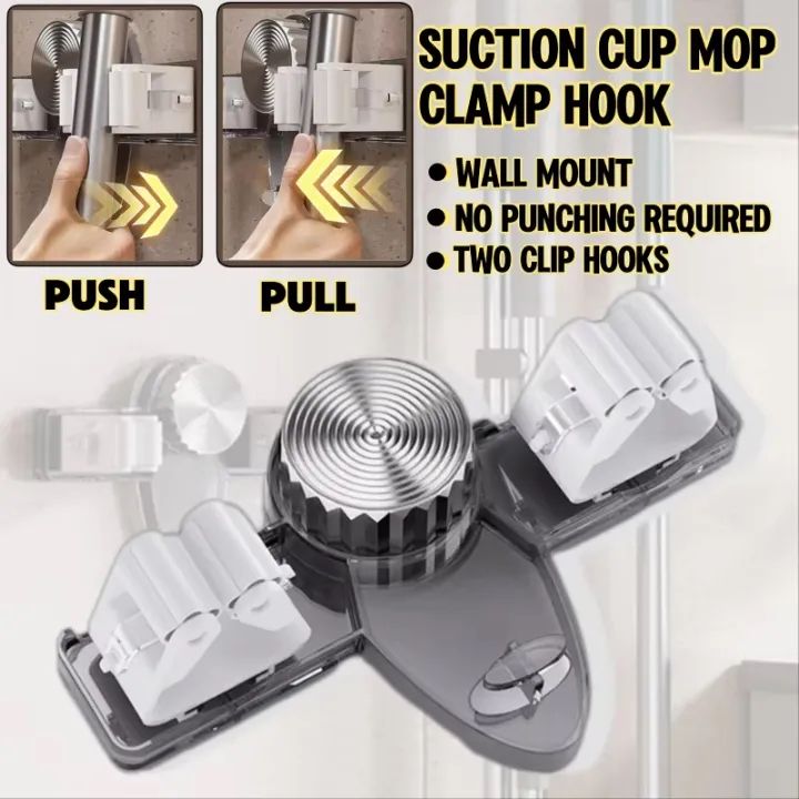 Drill-Free Wall-Mount Mop & Broom Holder