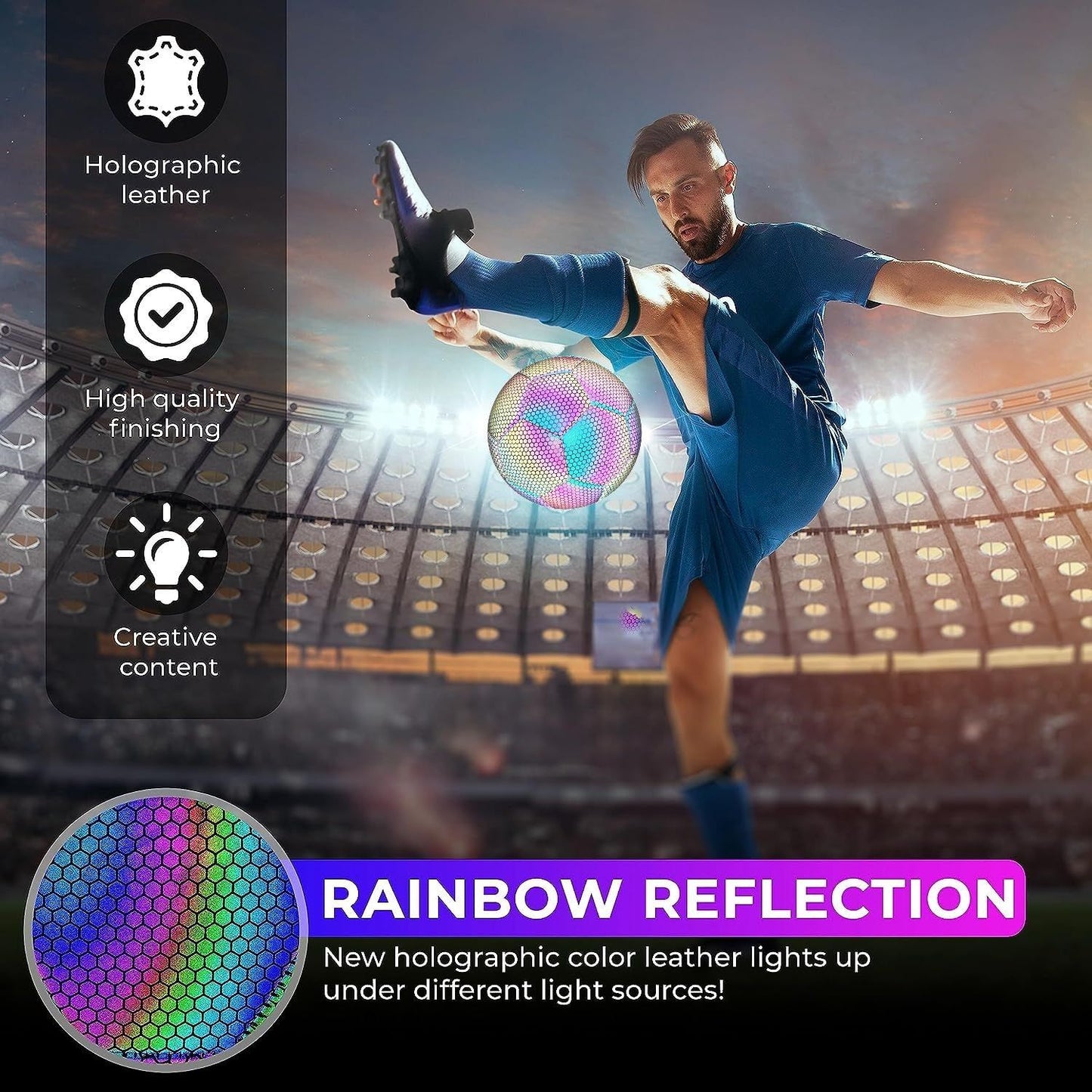 Holographic Reflective Soccer Ball