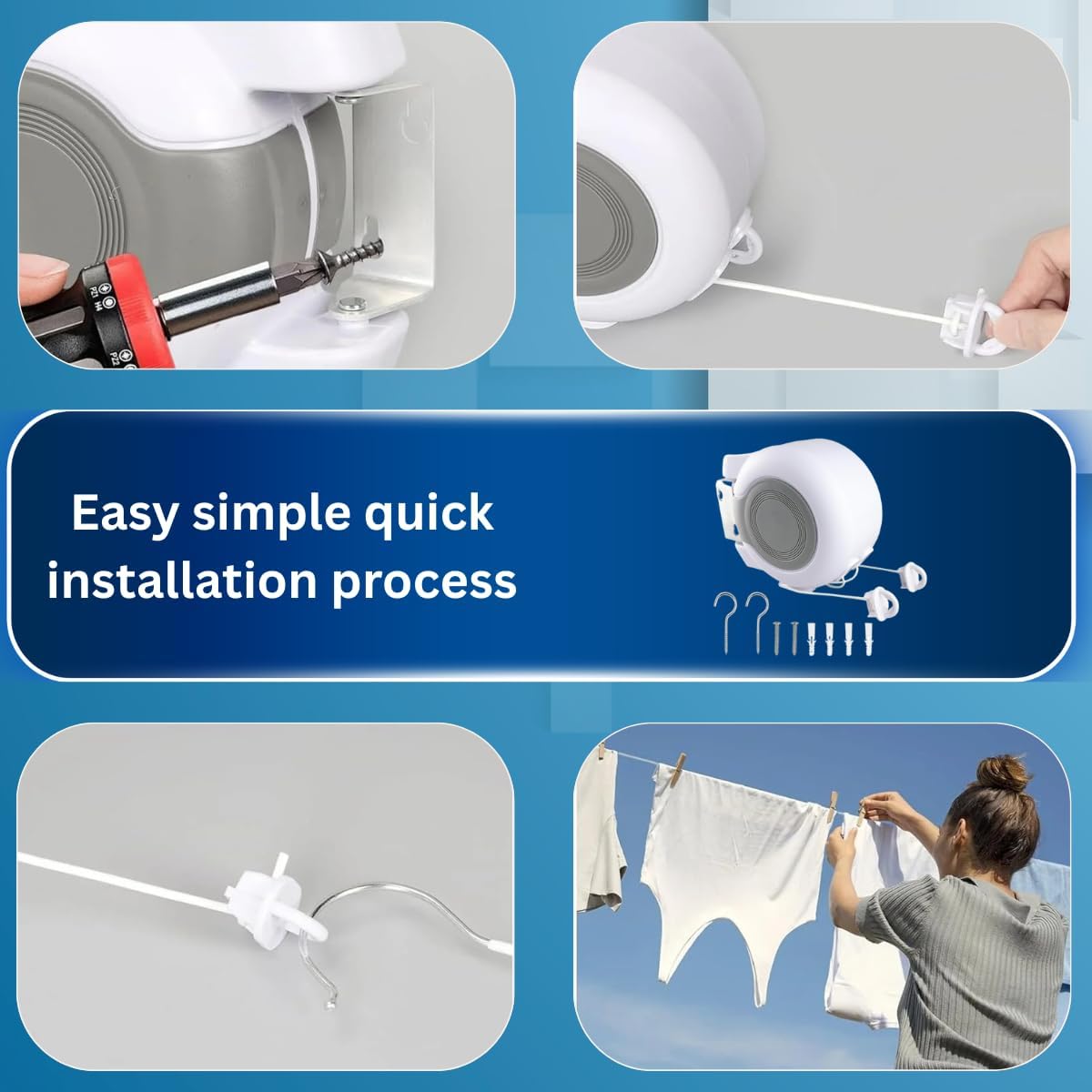 DryFlex™ | Wall-Mount Clothes Drying Line