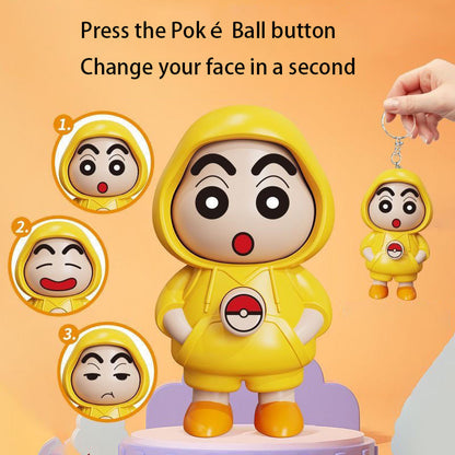 Shin-chan Face Rotating Keychain