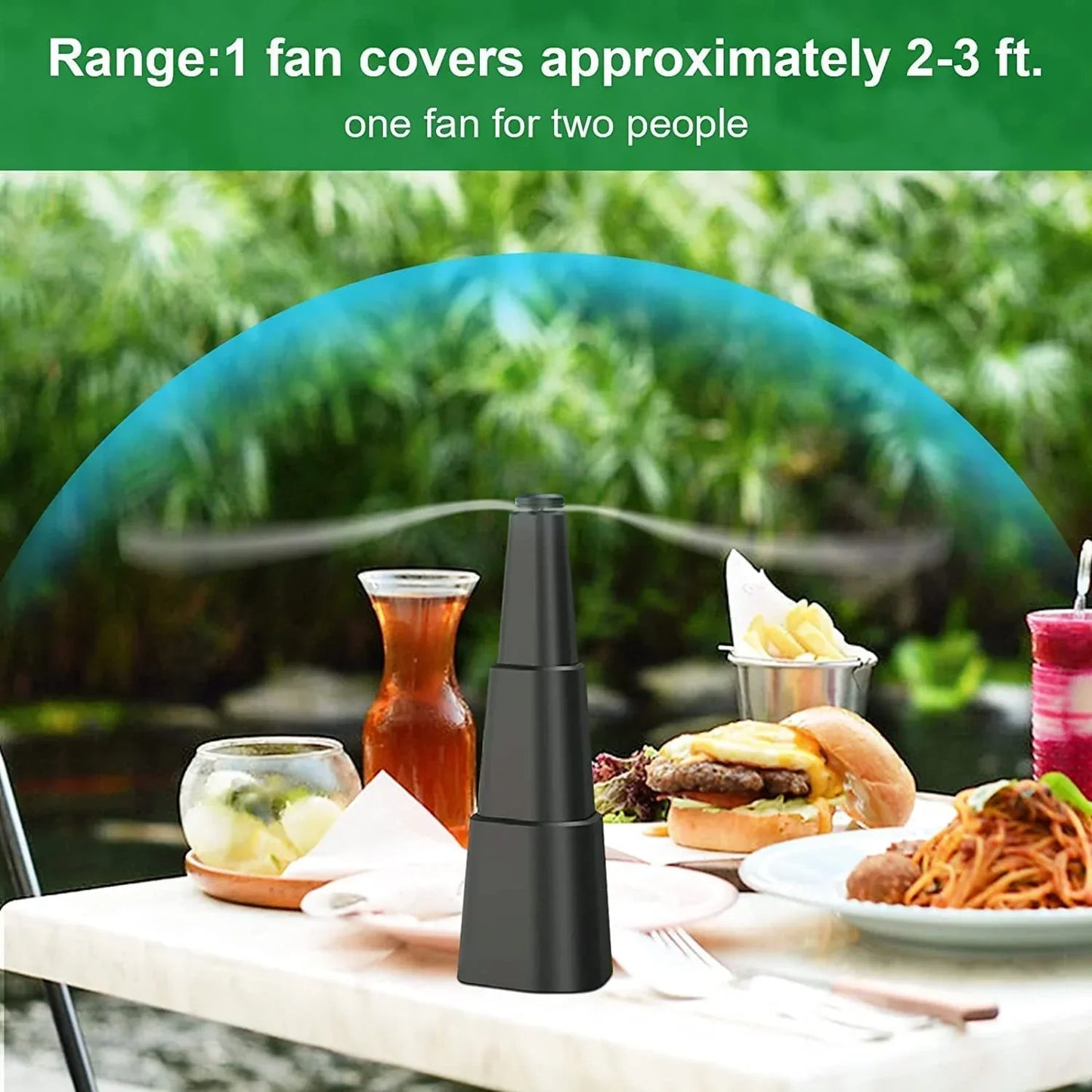 Automatic Portable Food-Safe Fly Repellent Fan