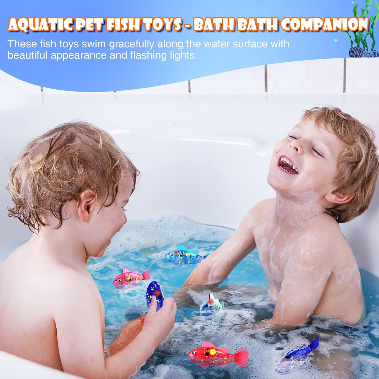 AquaGlow™ LED Swimming Robot Fish Toy