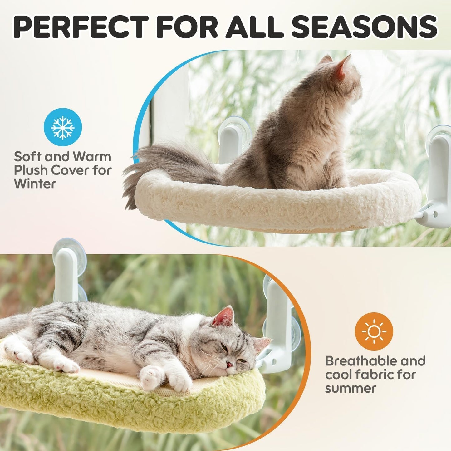 Foldable Cat Window Padded Perch