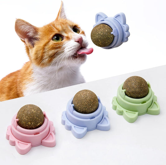 Rotating Catnip Licking Ball - Cat Toy