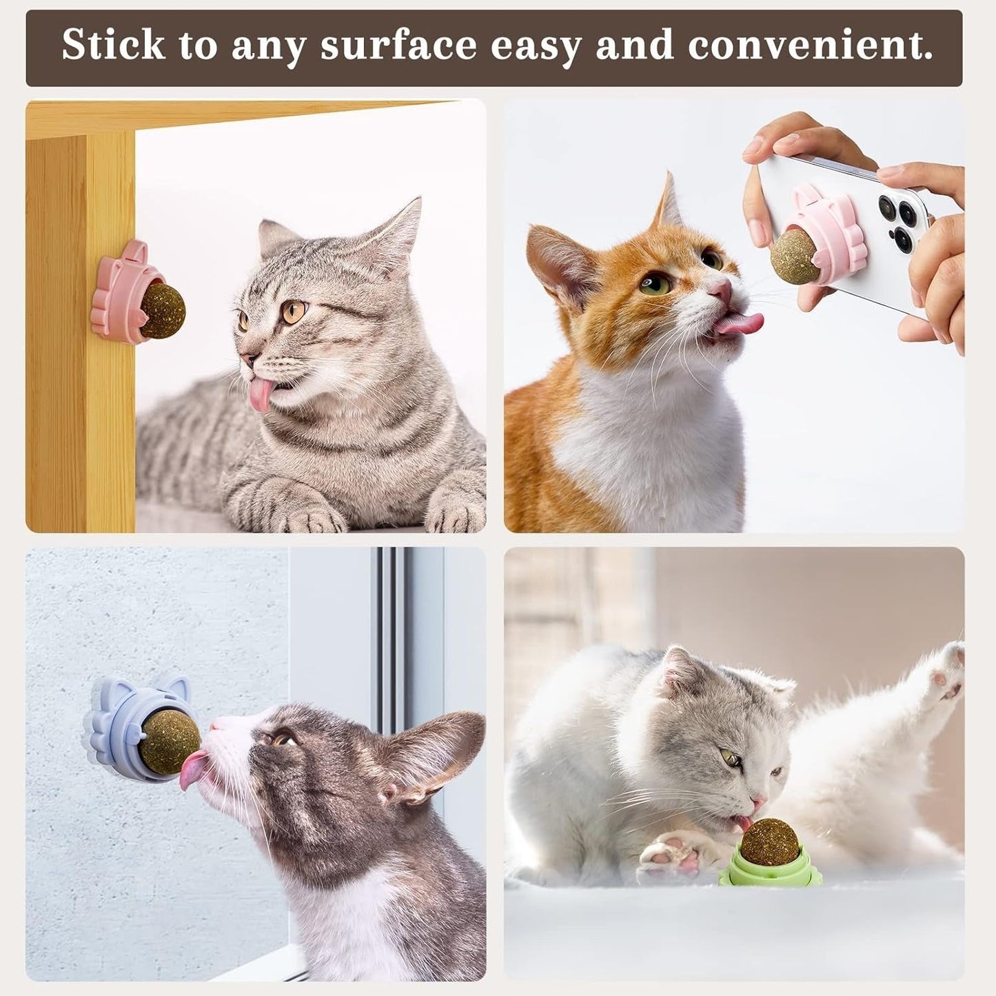 Rotating Catnip Licking Ball - Cat Toy
