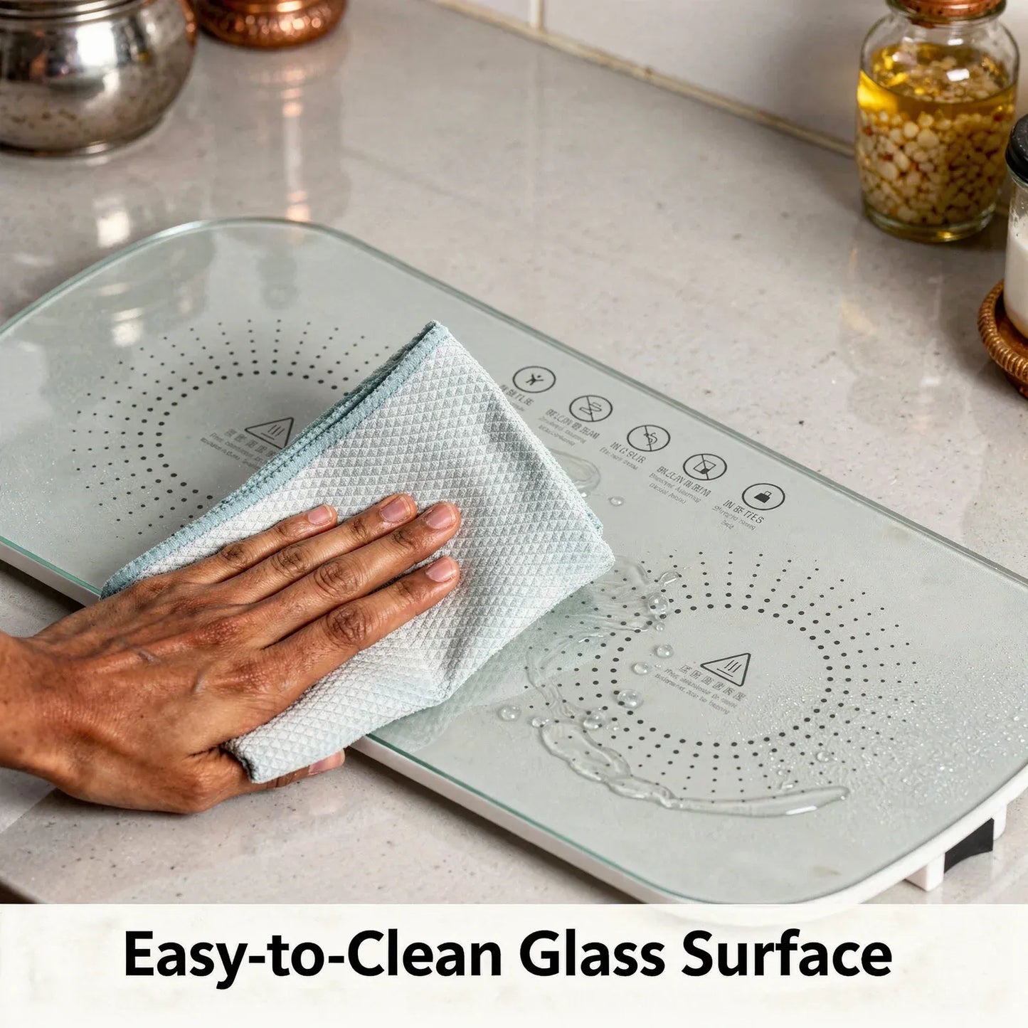 Multifunctional Electric Food Heating Glass Tray