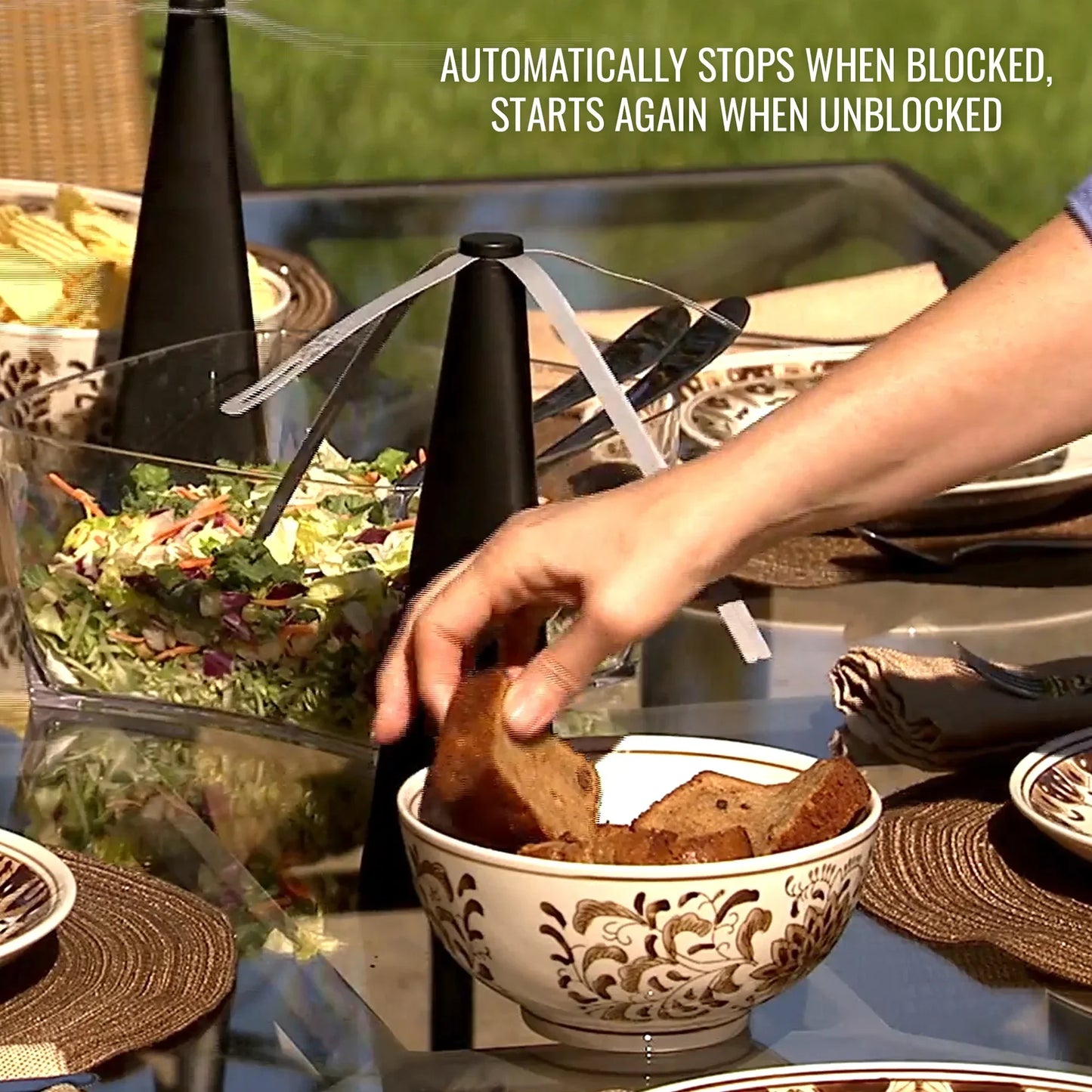 Automatic Portable Food-Safe Fly Repellent Fan